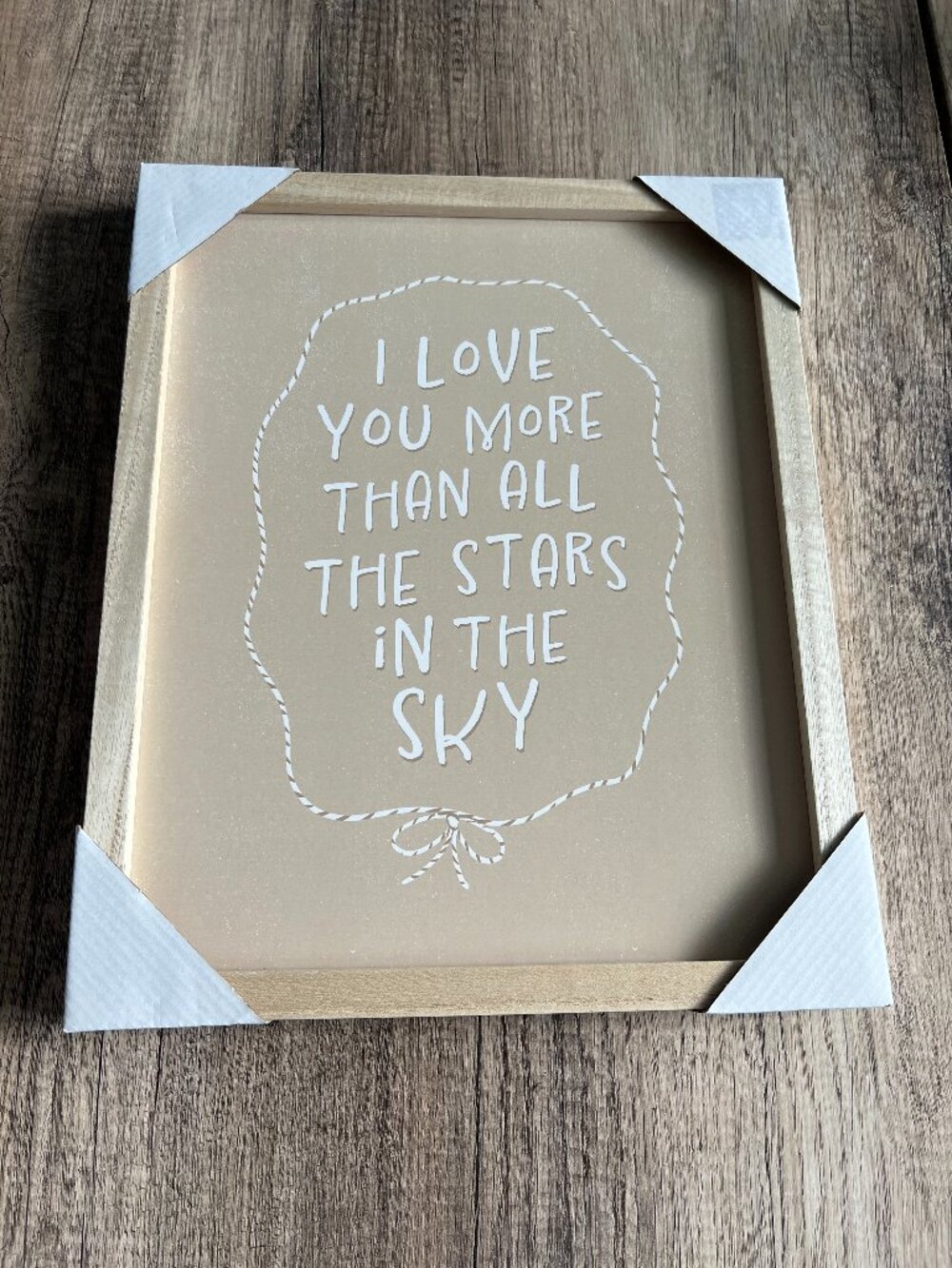 Love You More Than All the Stars in the Sky Framed Wall Sign Nursery Decor